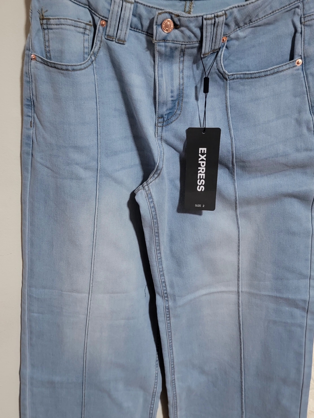Express Womens Wide Mid Rise Jeans Size 2